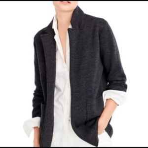 J Crew Dark Gray Sweater Blazer